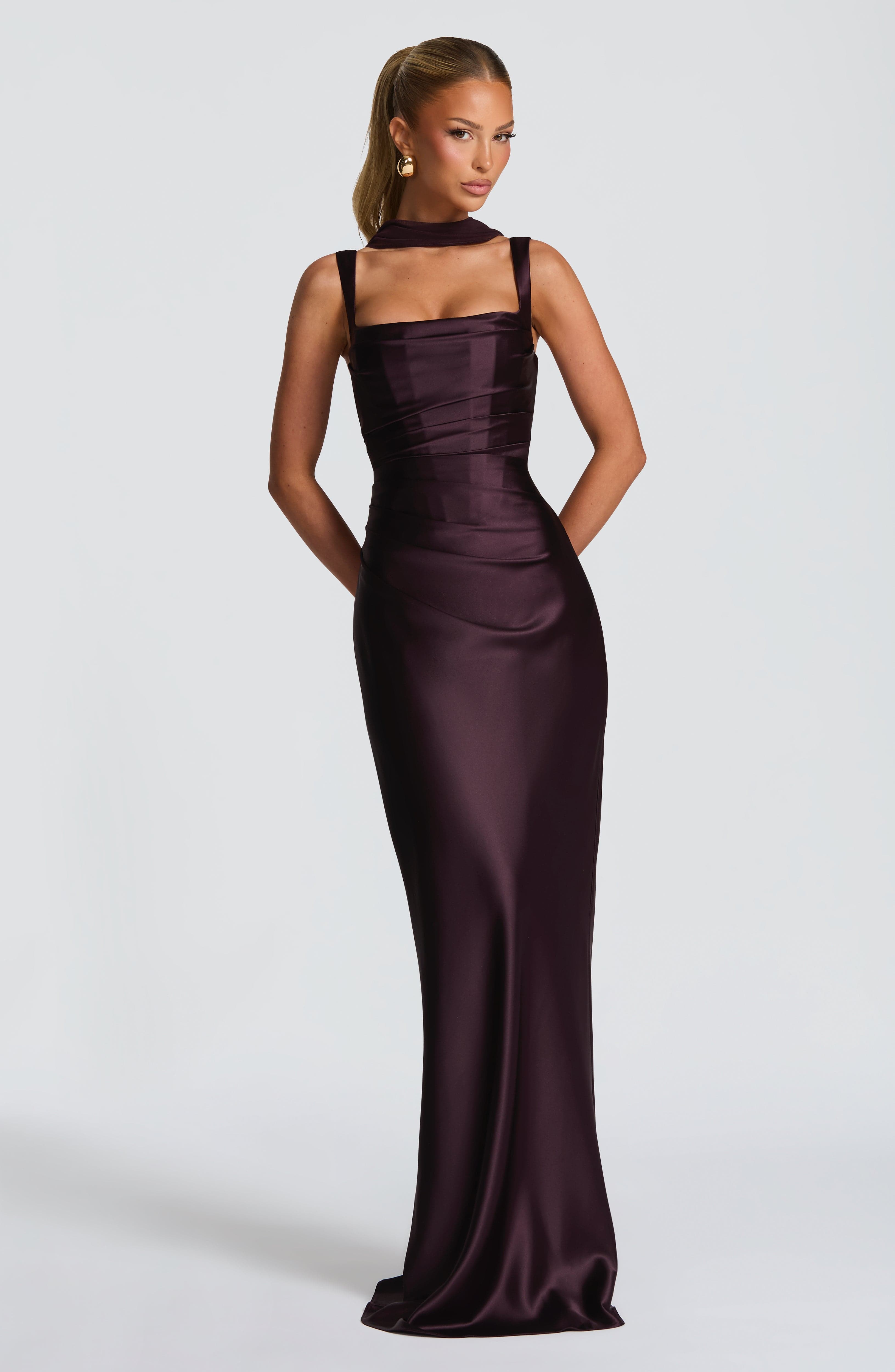 Calanthe Maxi Dress – Plum
