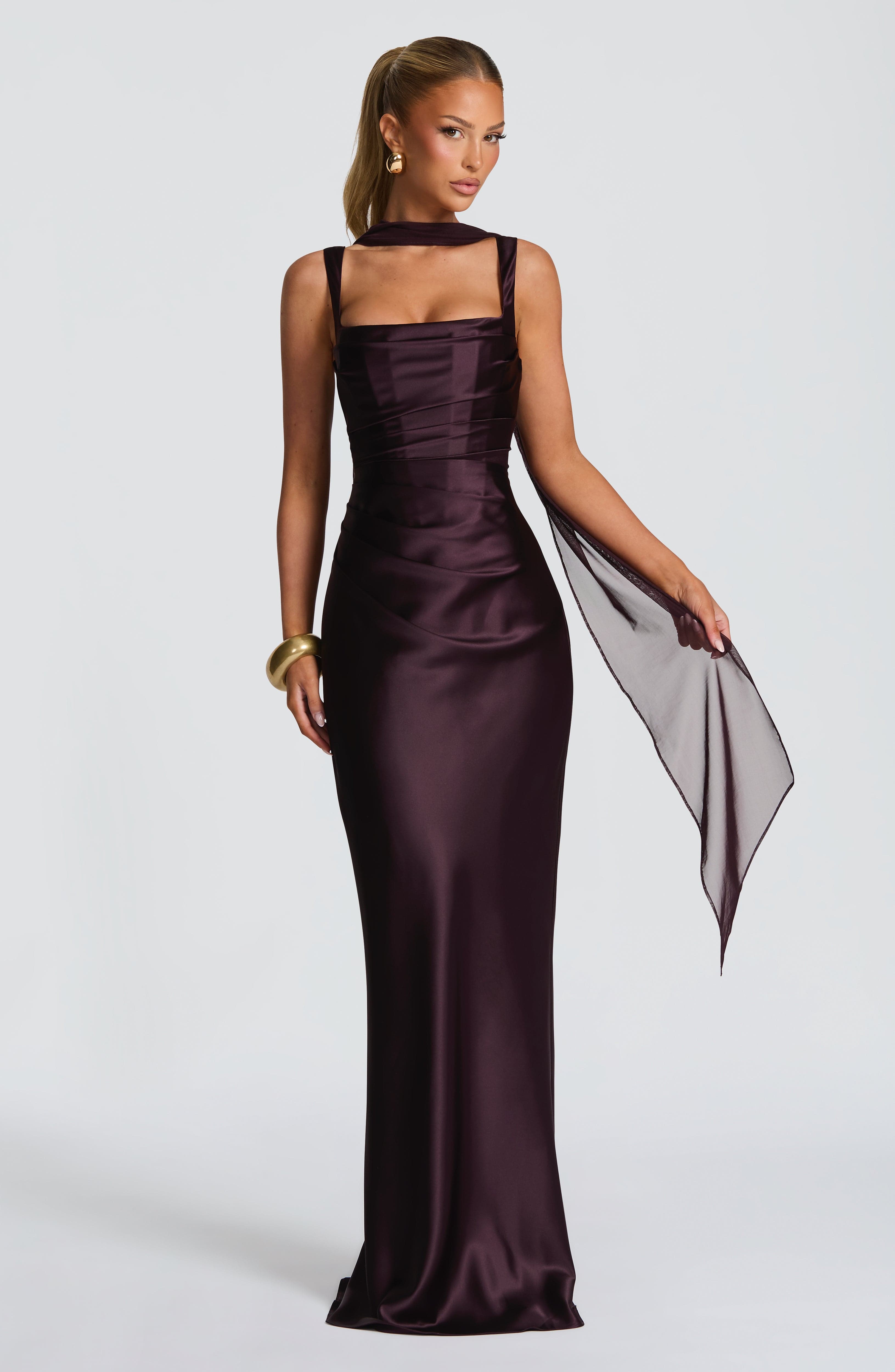 Calanthe Maxi Dress – Plum