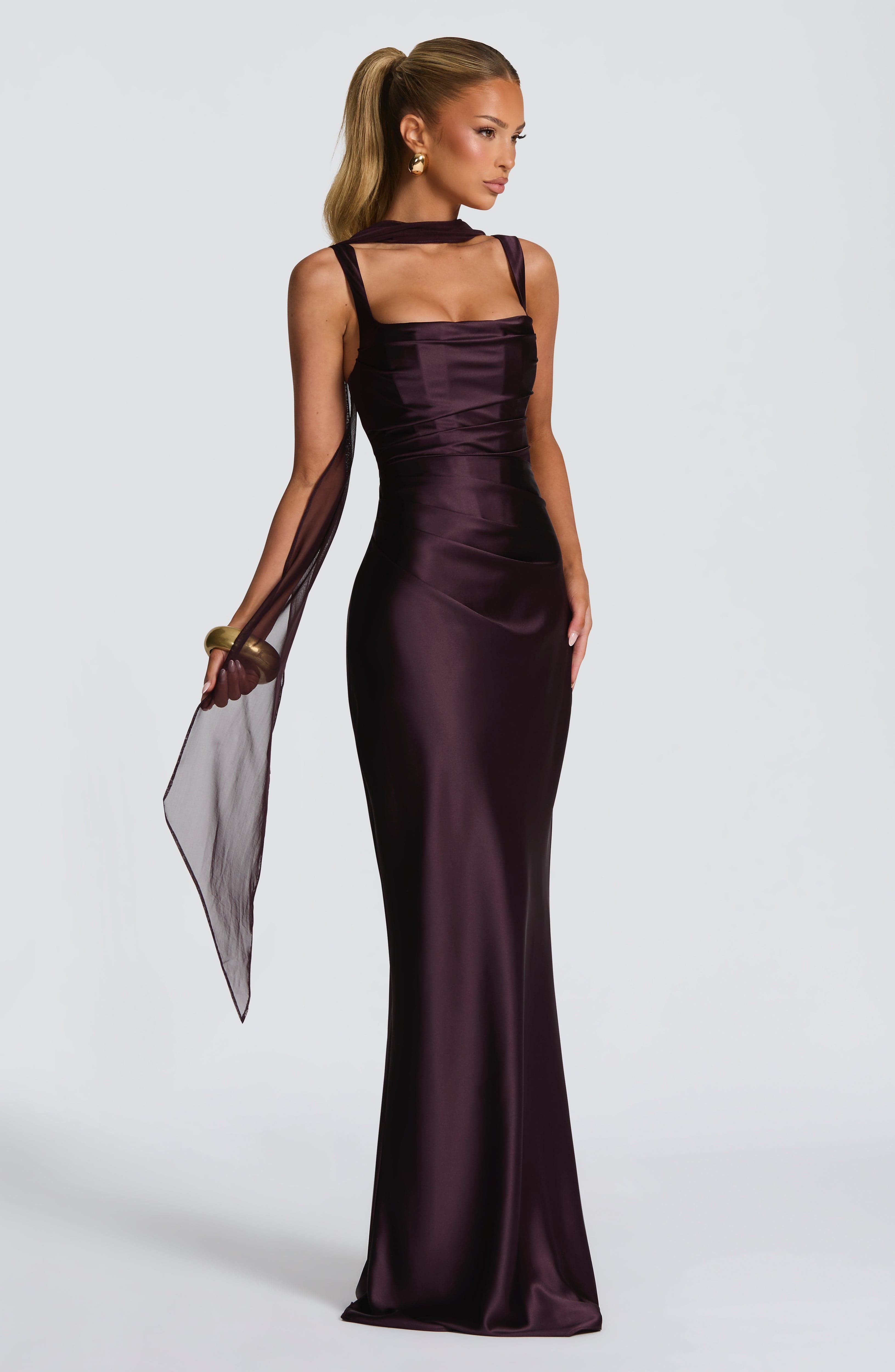 Calanthe Maxi Dress – Plum