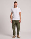 Men's Rugged Cargo Trousers – model front view, light gray studio