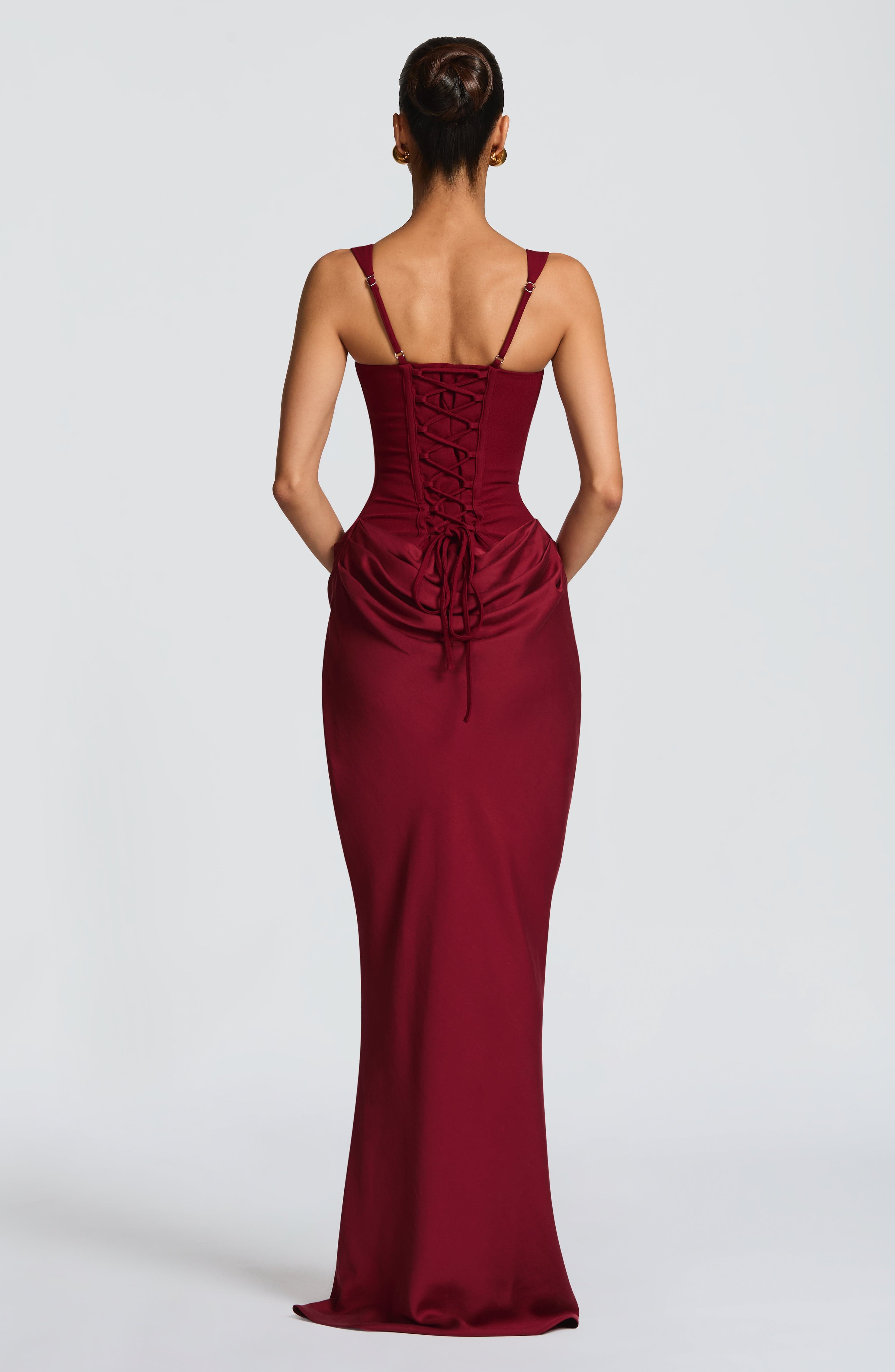 Isolde Maxi Dress – Burgundy