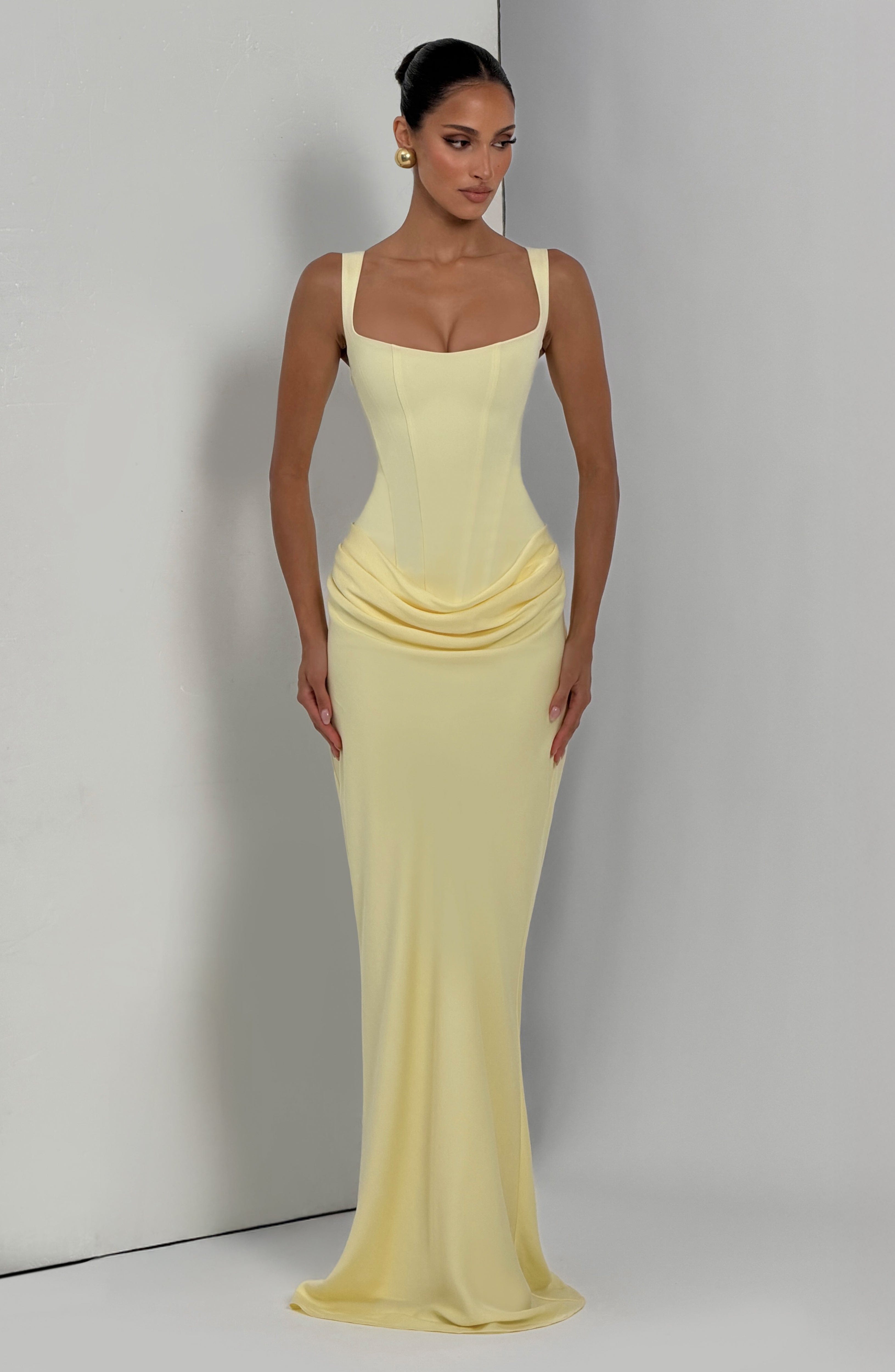 Cornelia Maxi Dress – Lemon