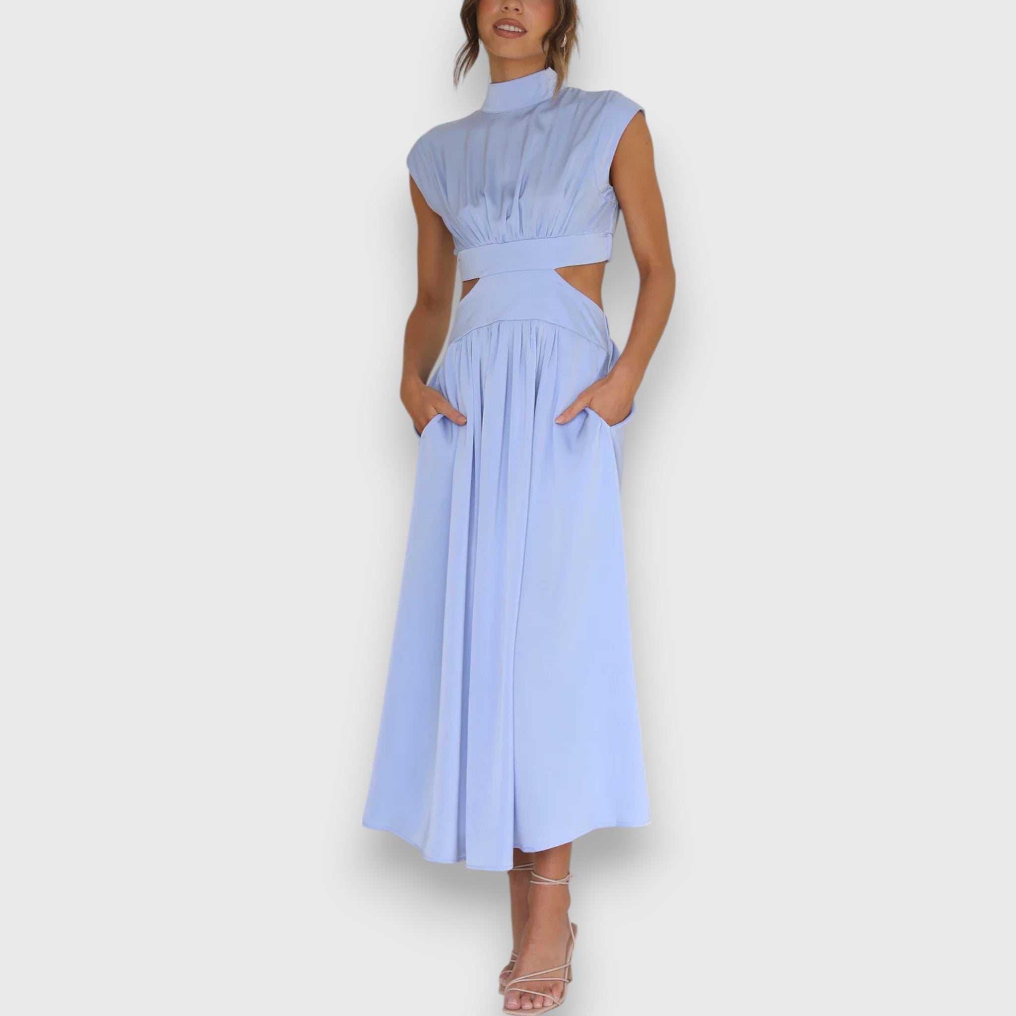 Cut-Out Maxi Dress – Blue