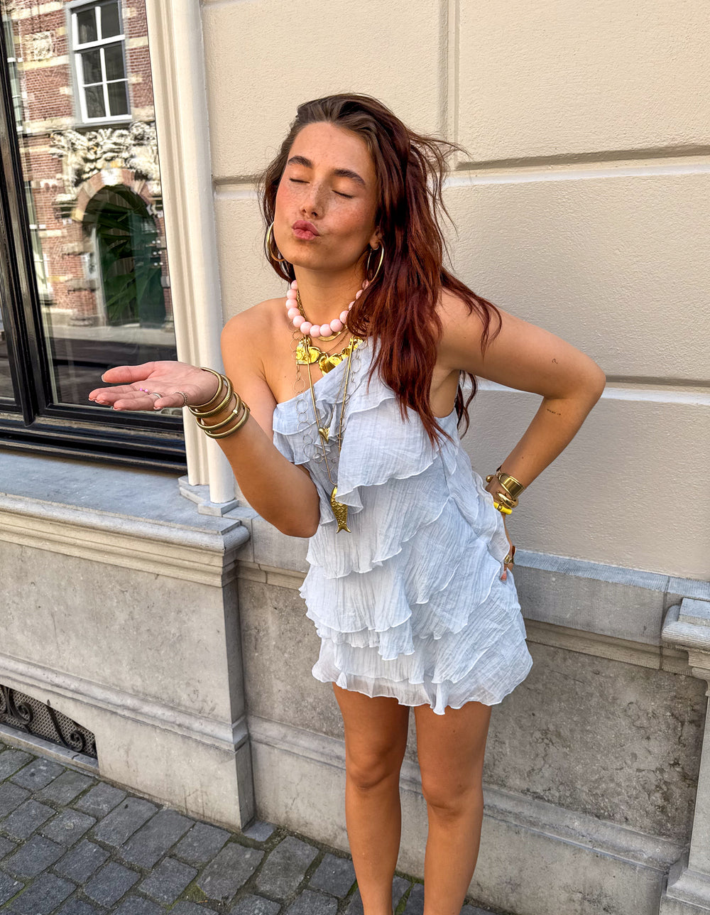 Women's Ruffle Mini Dress
