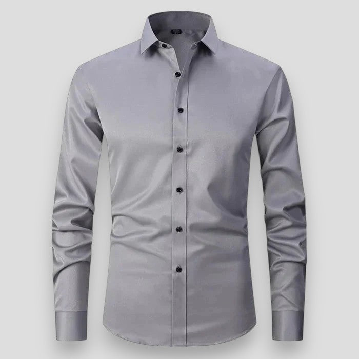 Men's Slim Fit Long Sleeve Stretch Shirt