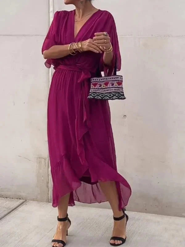 Women's Chiffon V-Neck Dress