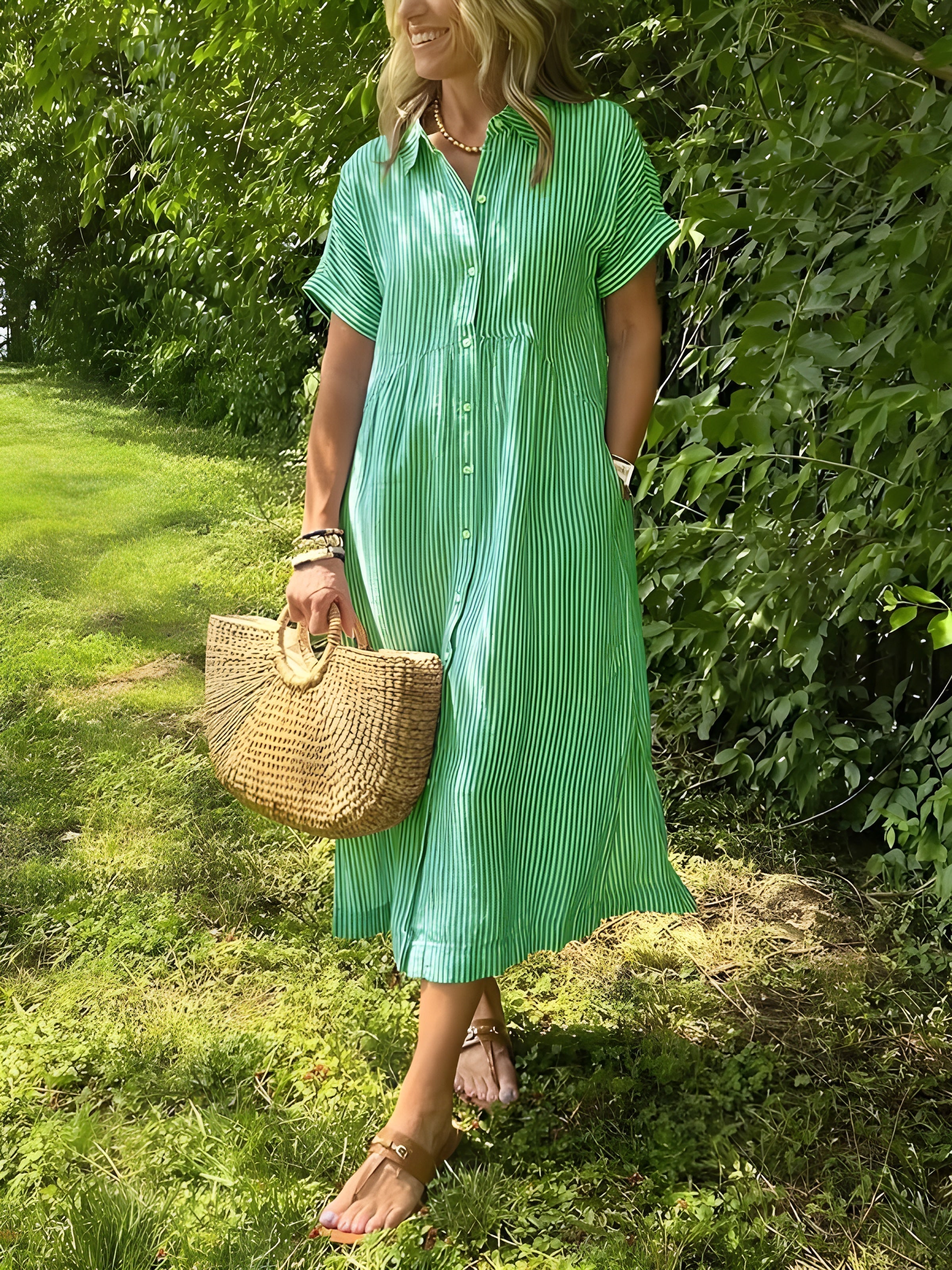 Airy Maxi Dress – Blue