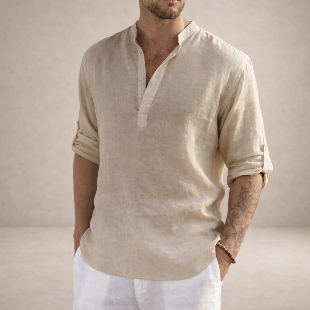 Men's Linen Long Sleeve Shirt