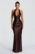 Elowen Maxi Dress – Plum Brown