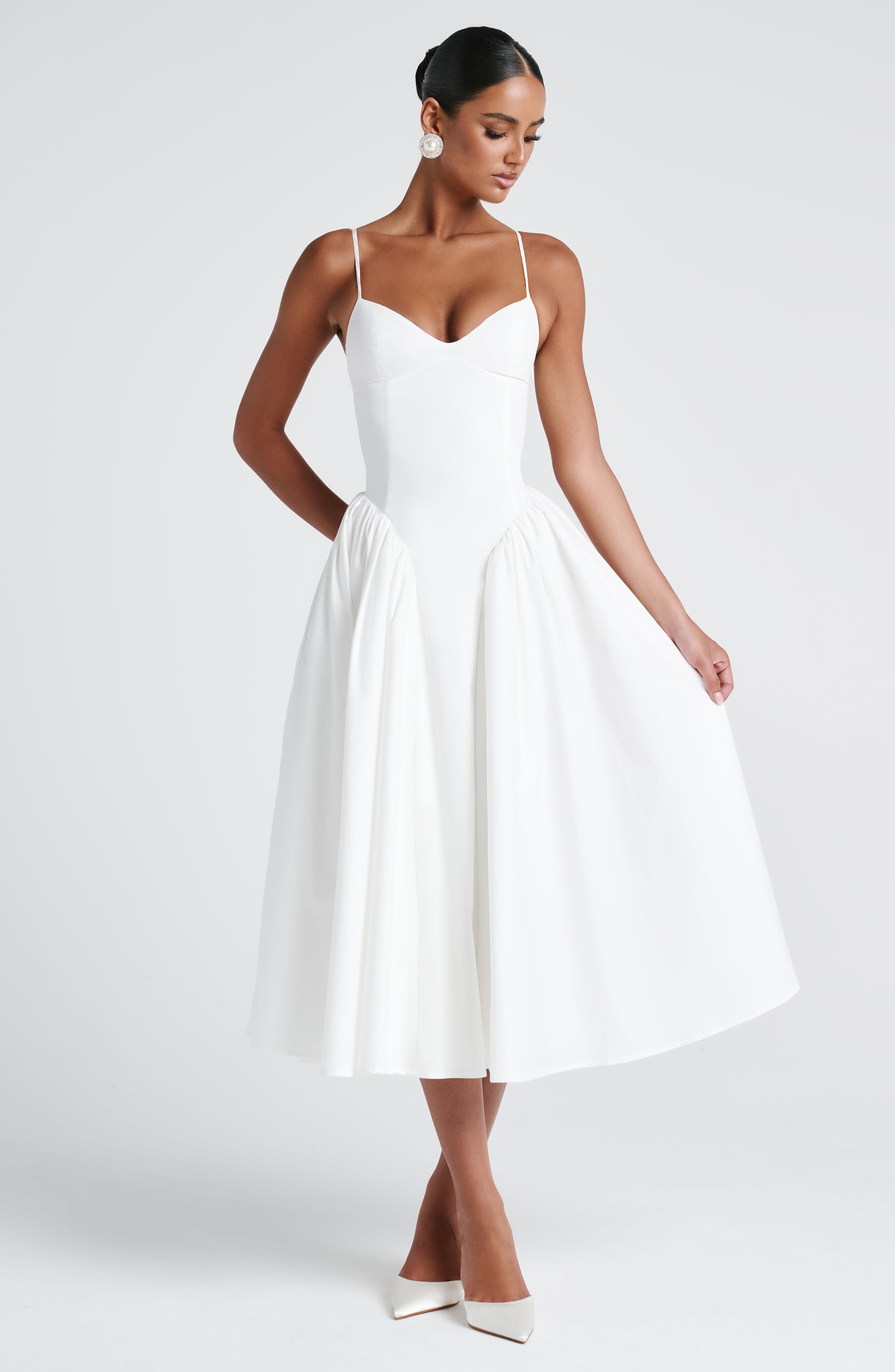 Emerson Midi Dress – Ivory