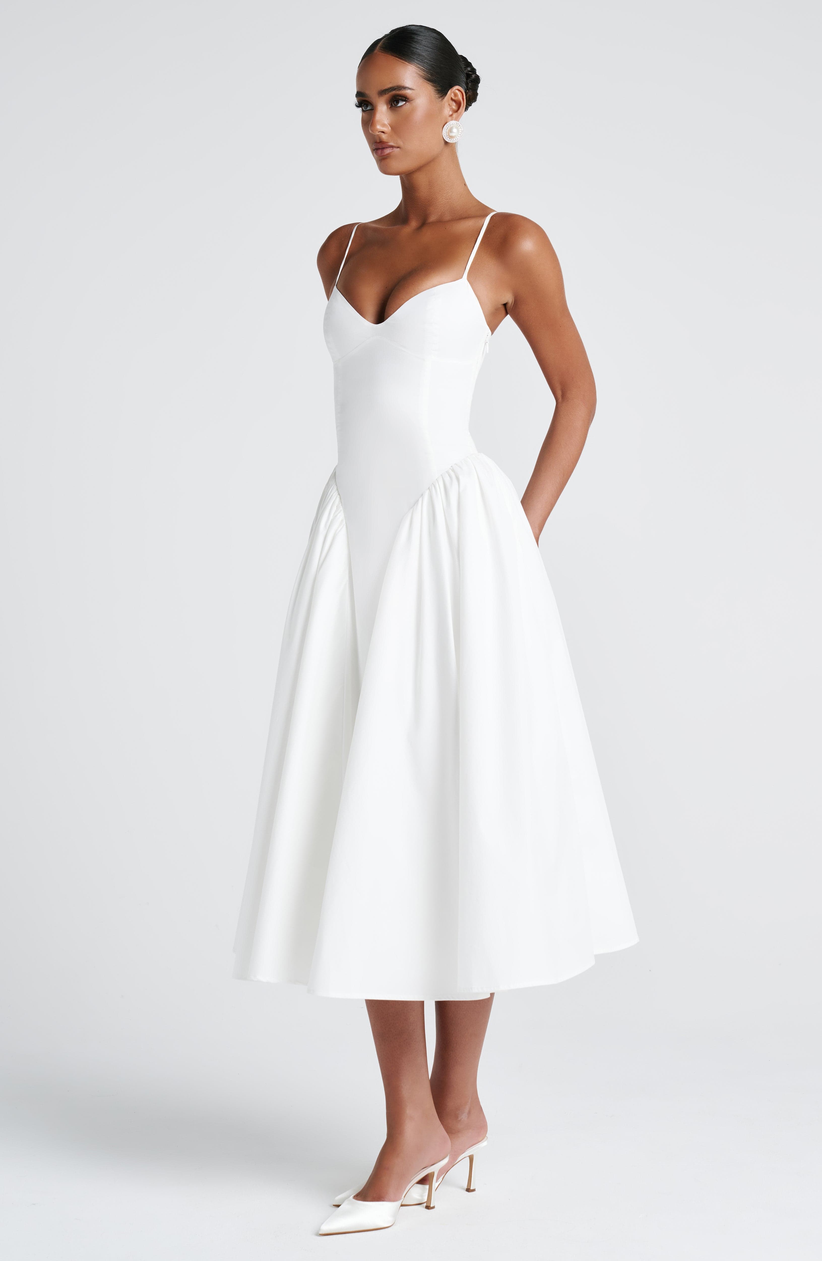 Emerson Midi Dress – Ivory