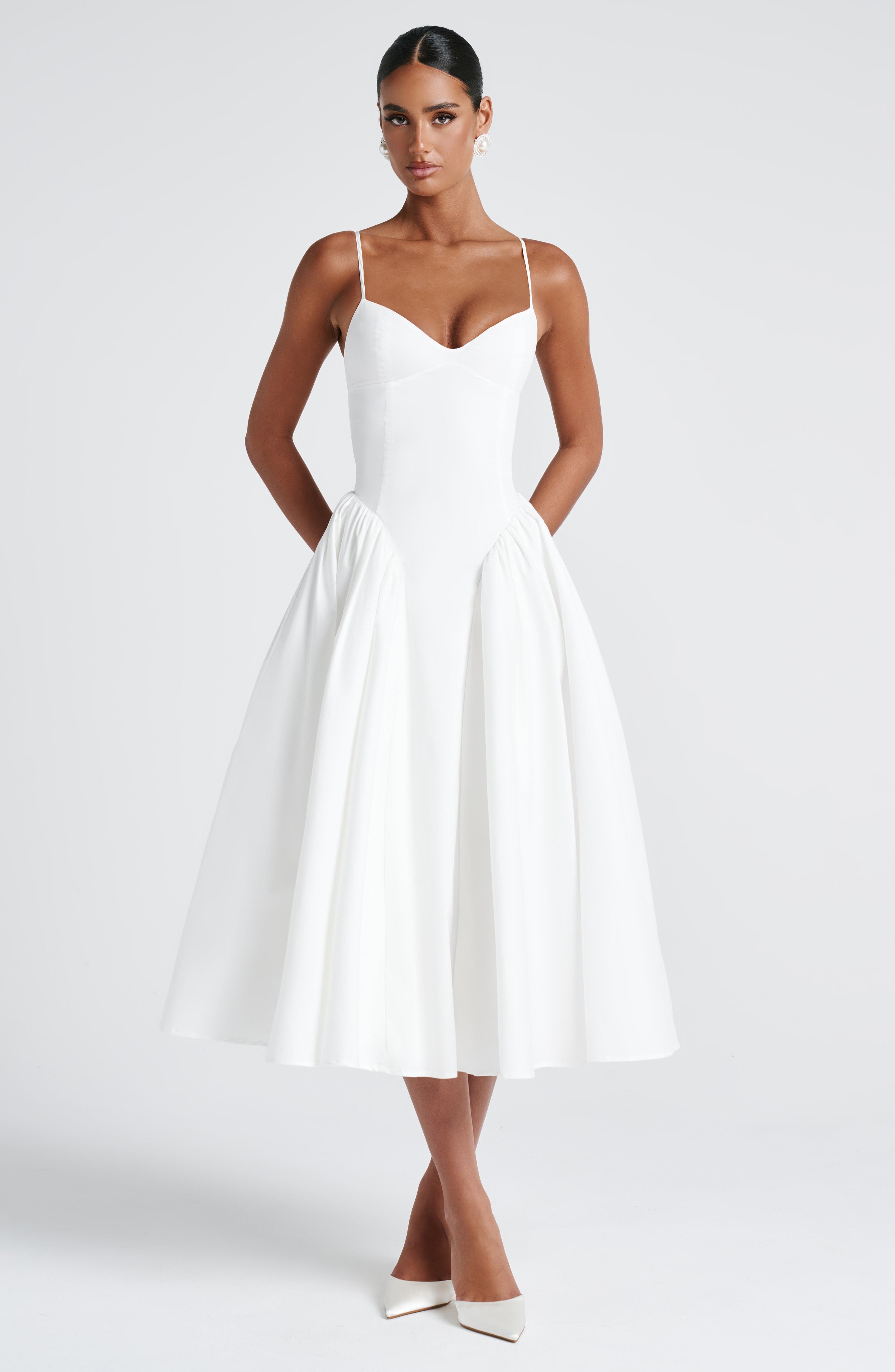Emerson Midi Dress – Ivory