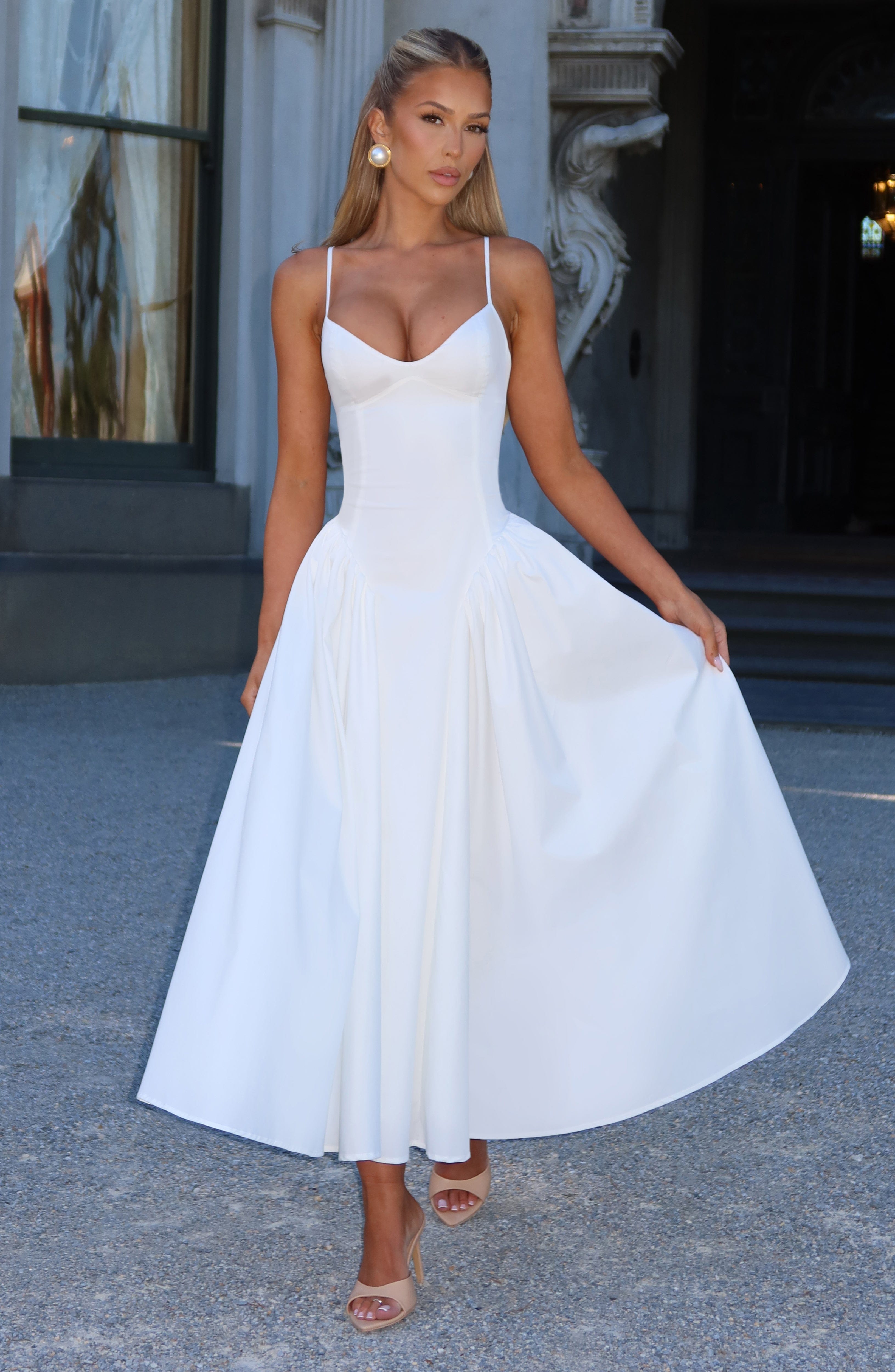 Emerson Midi Dress – Ivory