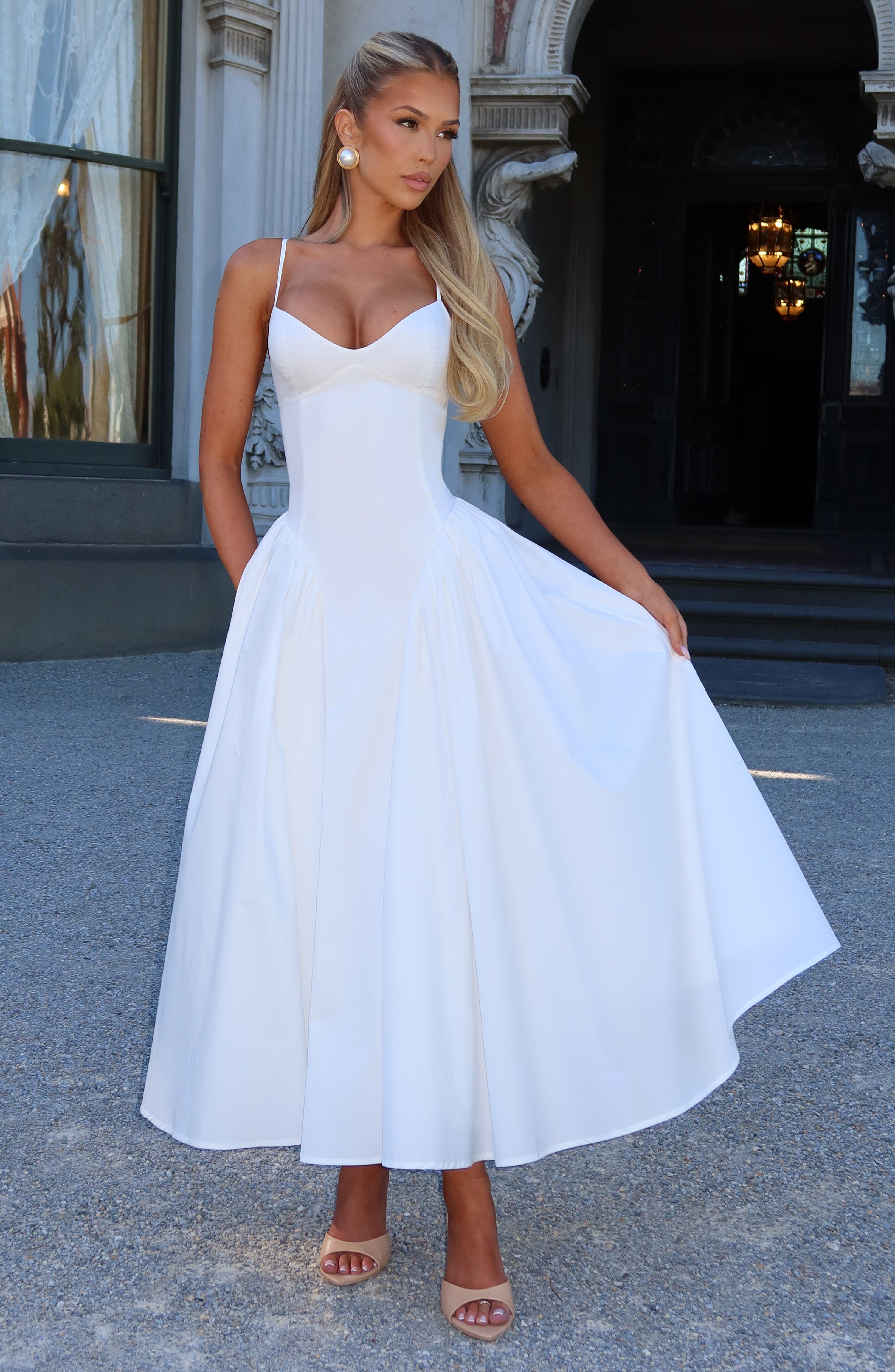 Emerson Midi Dress – Ivory