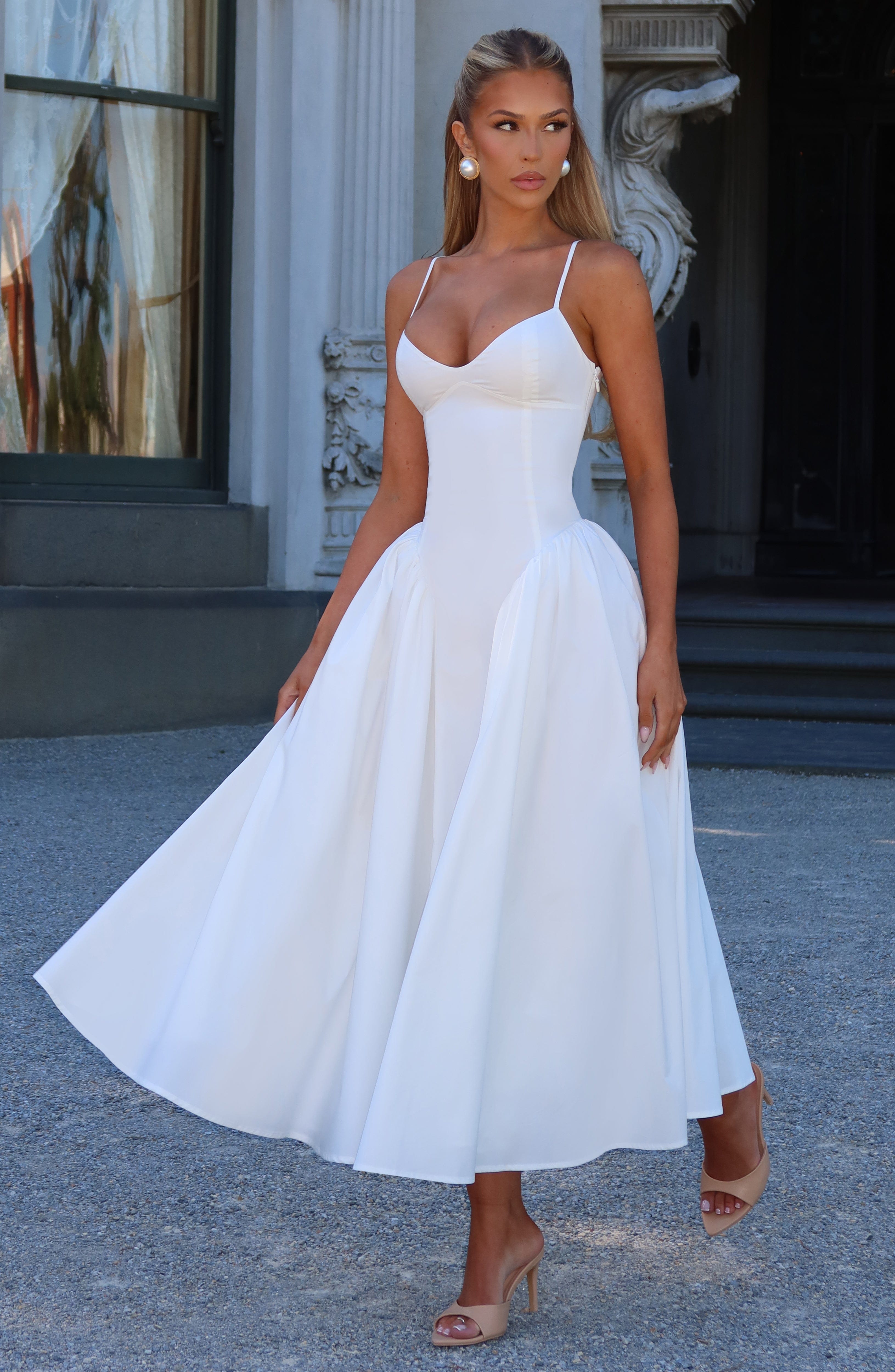 Emerson Midi Dress – Ivory