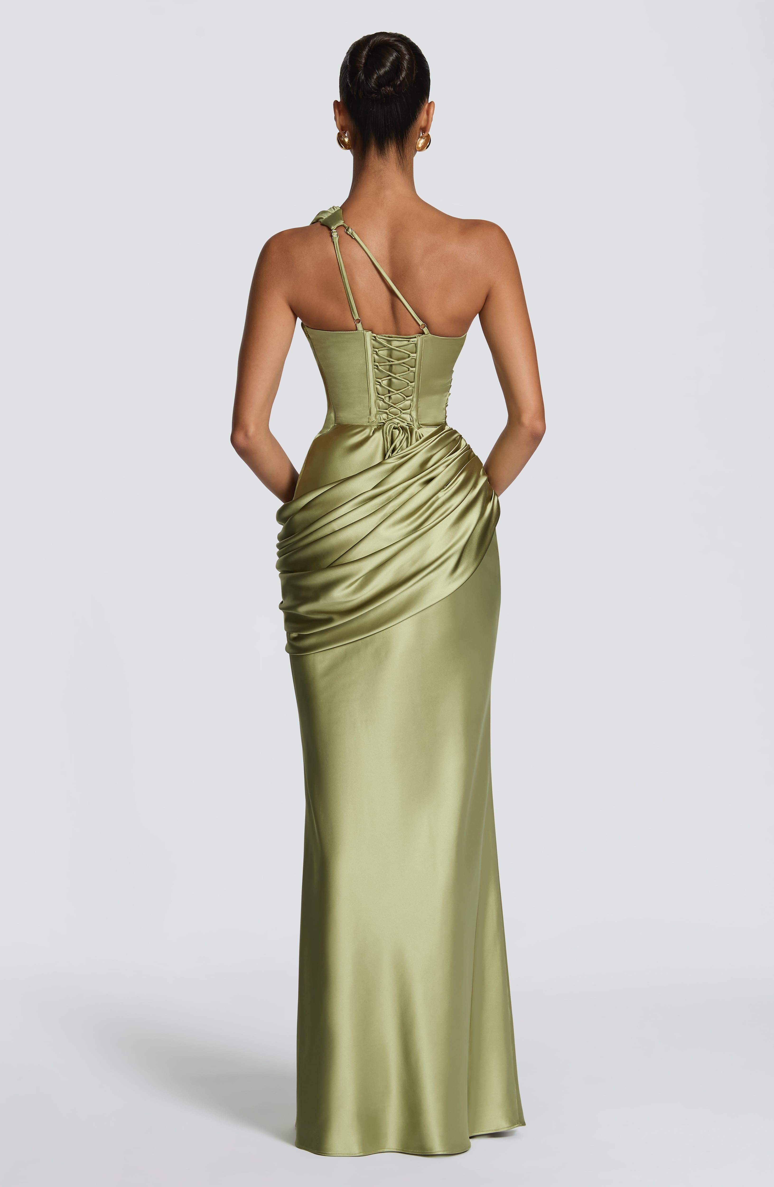 Emina Maxi Dress – Light Olive
