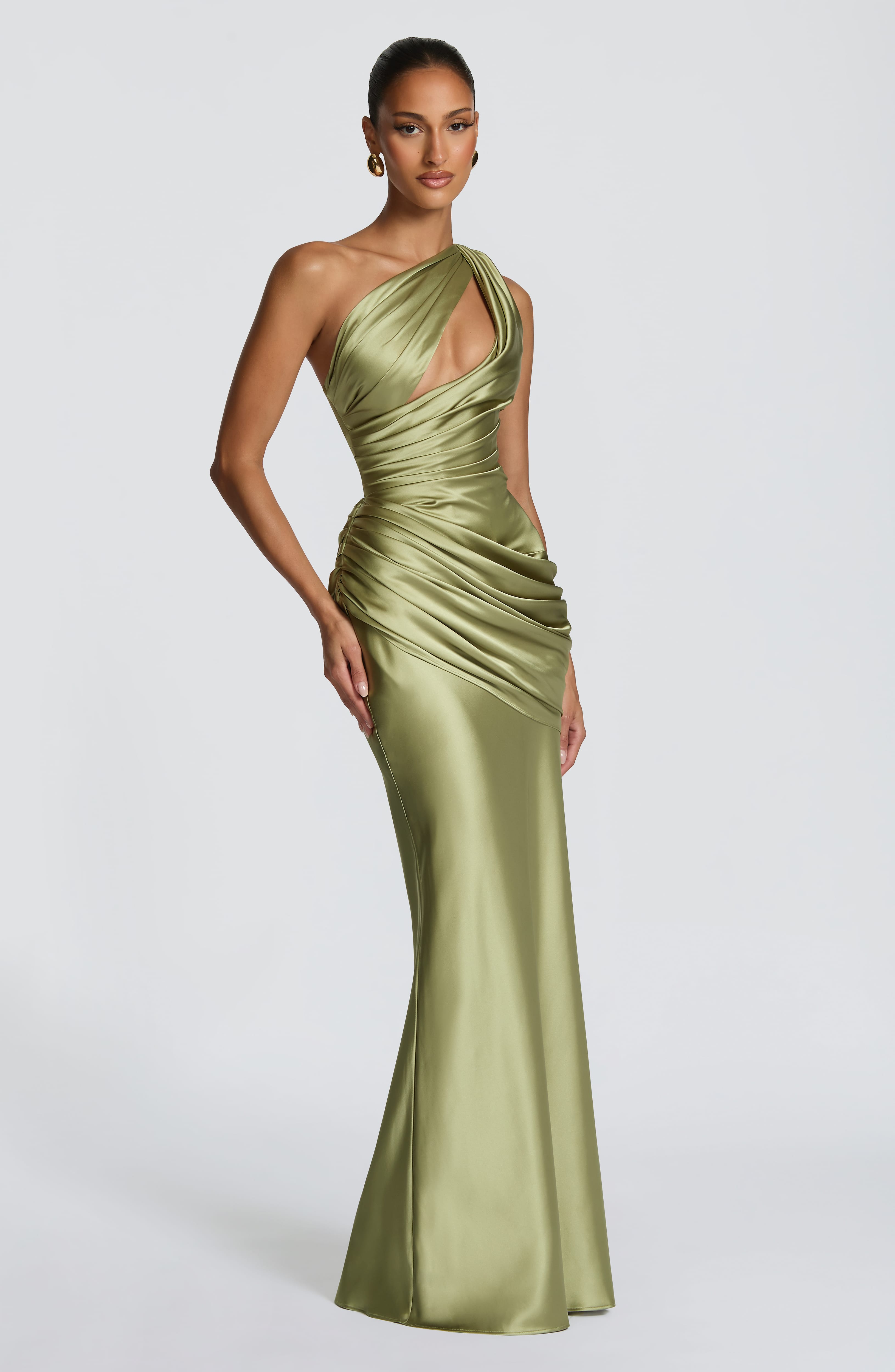 Emina Maxi Dress – Light Olive