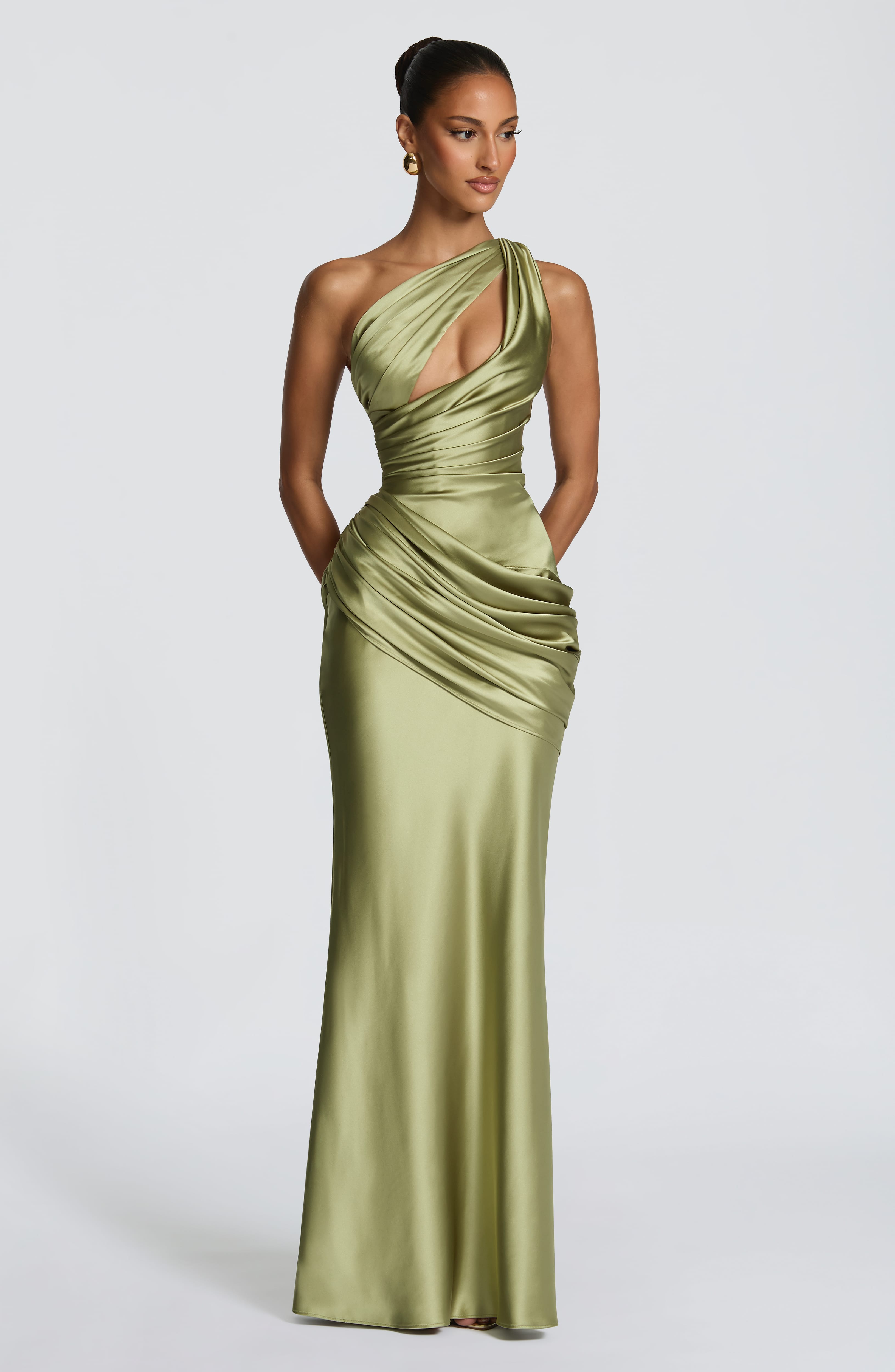 Emina Maxi Dress – Light Olive