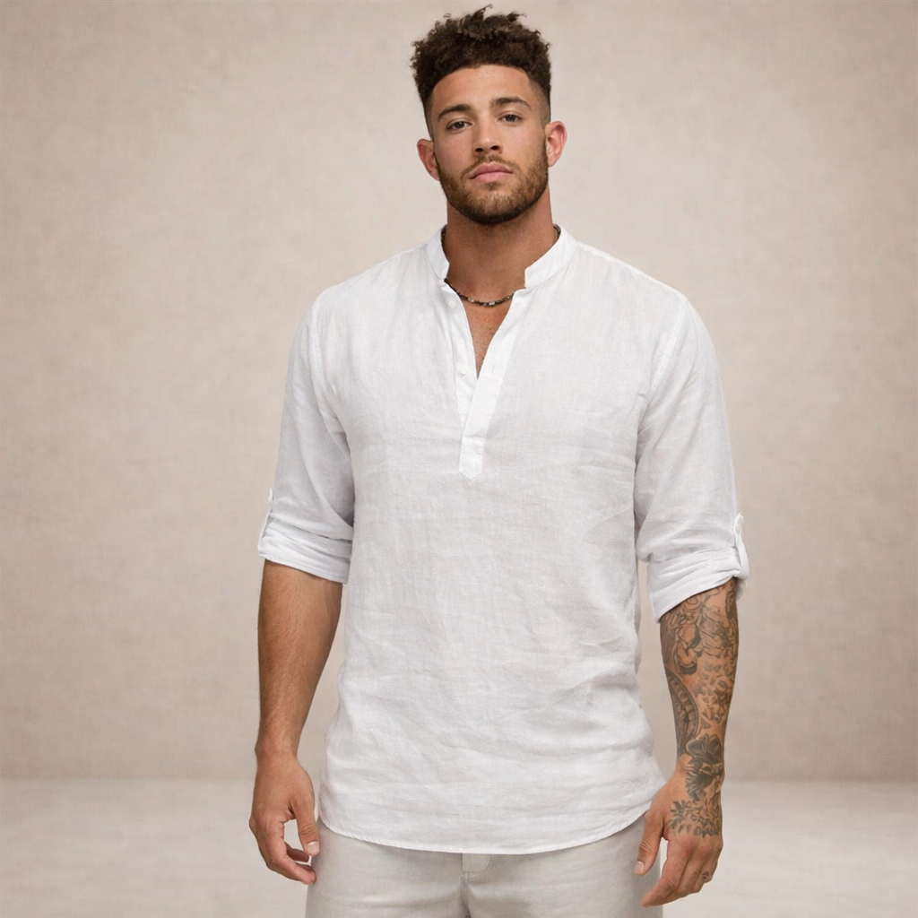Men's Linen Long Sleeve Shirt
