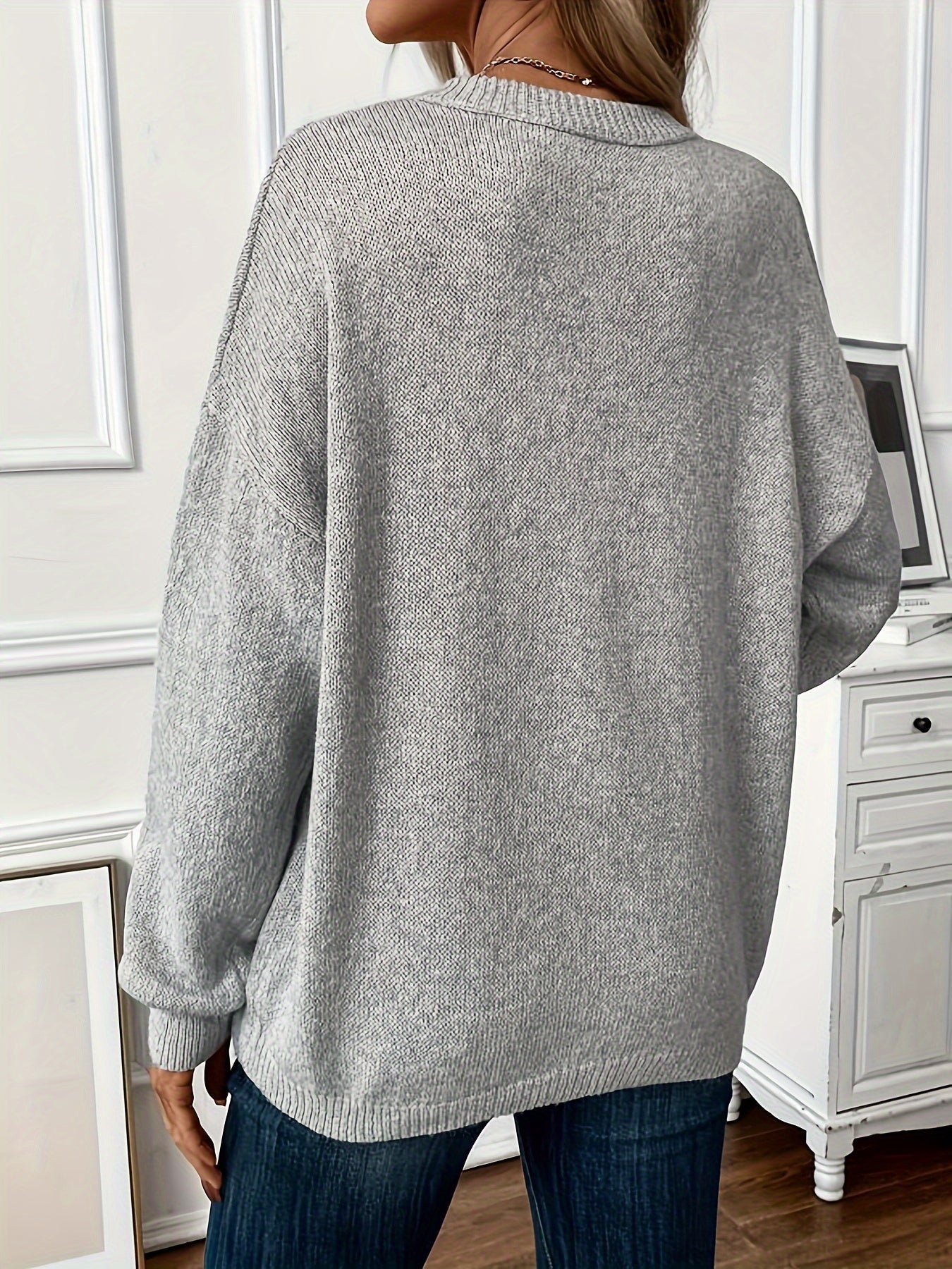 Soft Knit Sweater – Gray