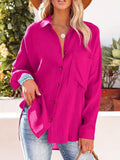 Women's Versatile V-Neck Blouse – Pink
