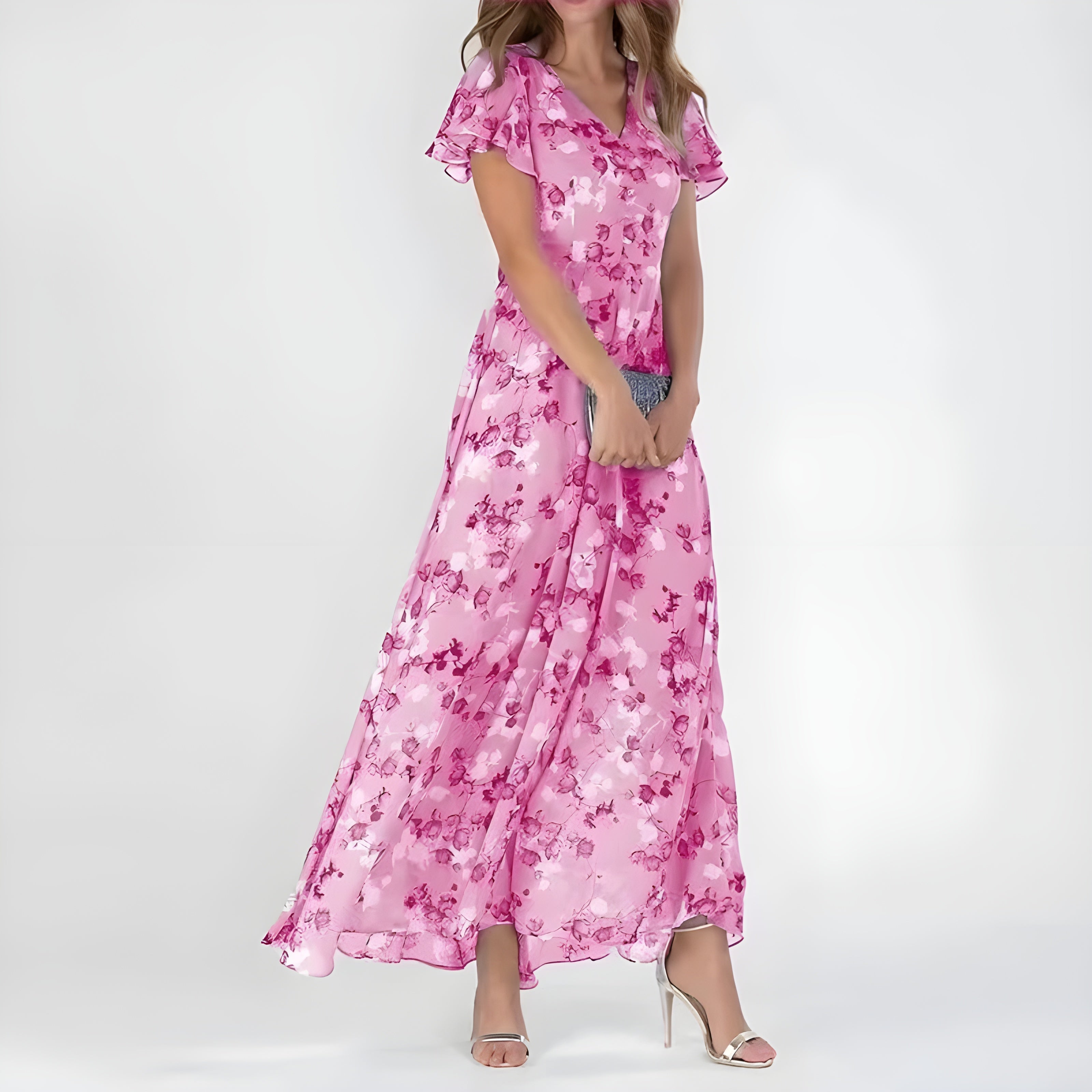 Women's Luxury Maxi Dress – Pink