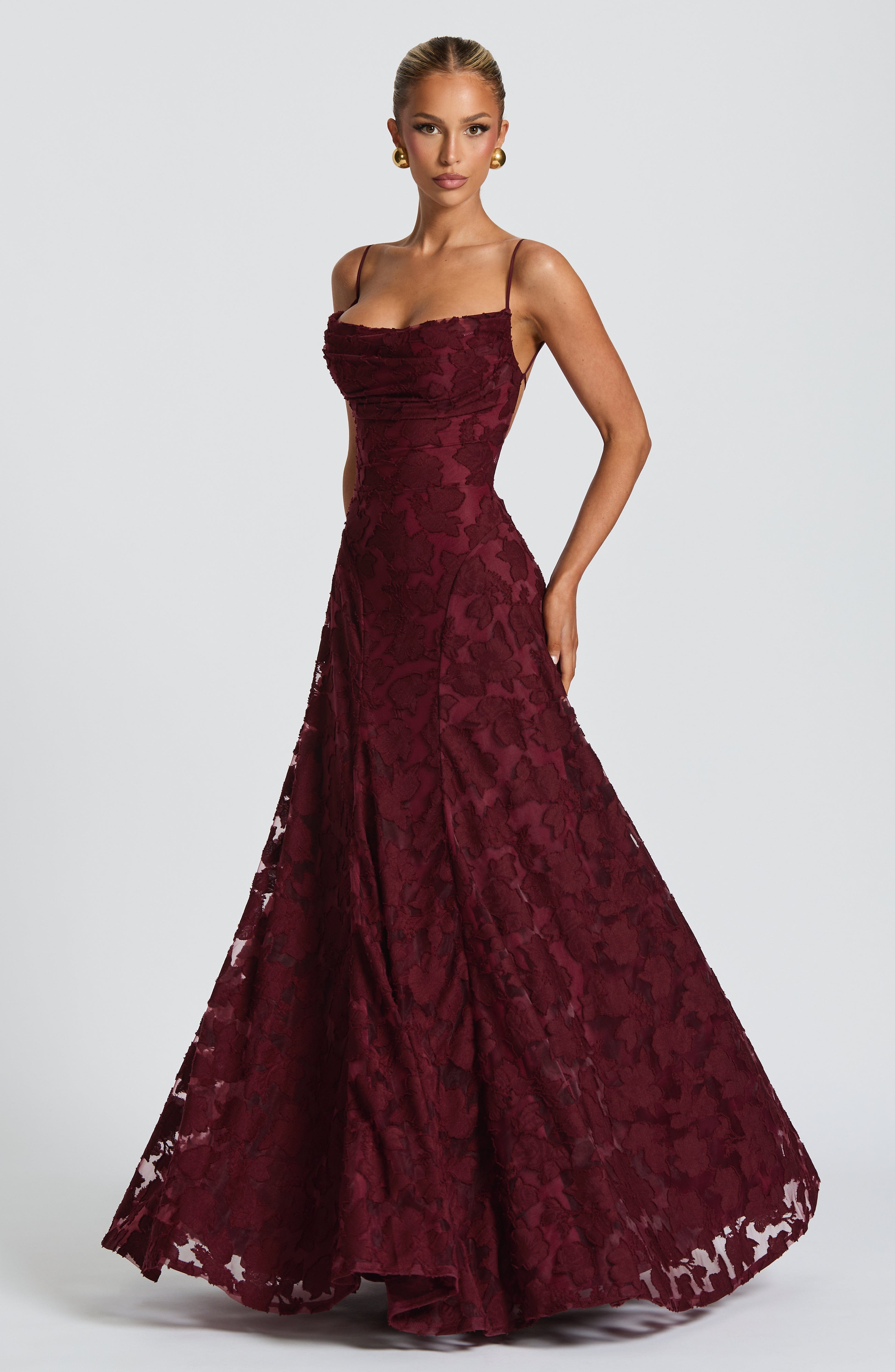 Camille Maxi Dress – Cherry Lacquer