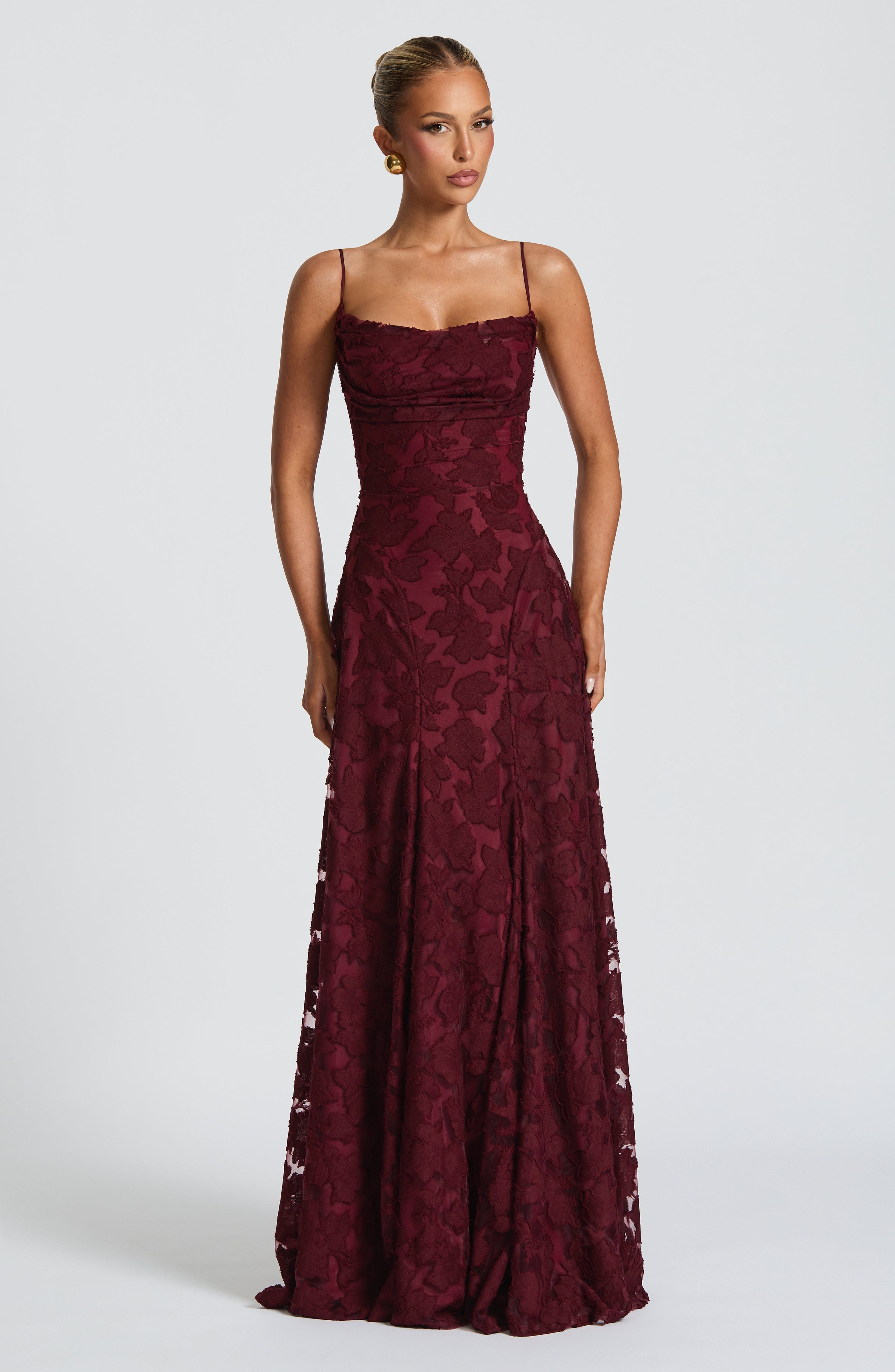 Camille Maxi Dress – Cherry Lacquer