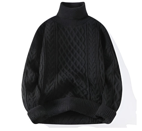 Men's Cable Knit Turtleneck