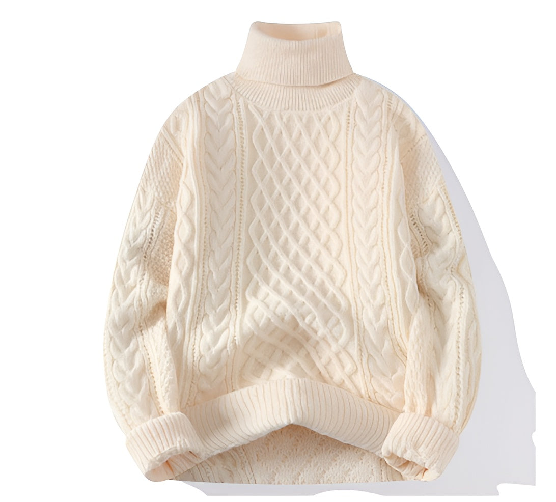 Men's Cable Knit Turtleneck