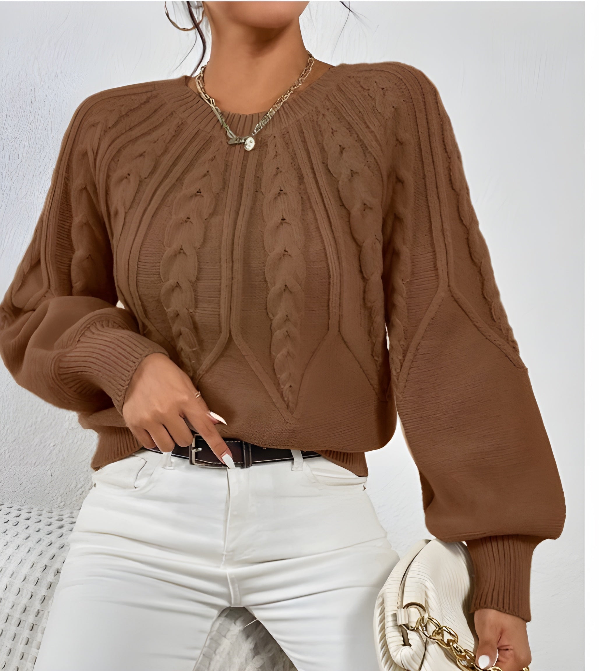 Soft Knit Sweater – Brown