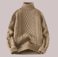 Men's Cable Knit Turtleneck