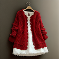 Women's Classic Knit Sweater – Red & White
