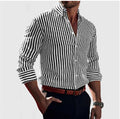 Casual Striped Shirt – Black