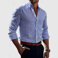 Premium Striped Shirt – Blue