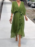 Women's Chiffon V-Neck Dress