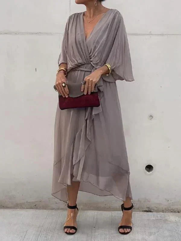 Women's Chiffon V-Neck Dress – Extended