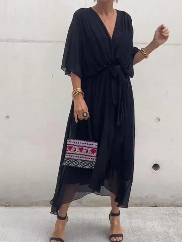 Women's Chiffon V-Neck Dress – Extended
