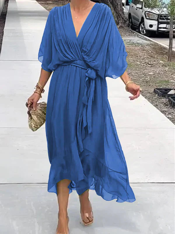 Women's Chiffon V-Neck Dress – Extended