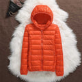Quilted Jacket with Hood – Orange