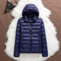 Quilted Jacket with Hood – Navy Blue