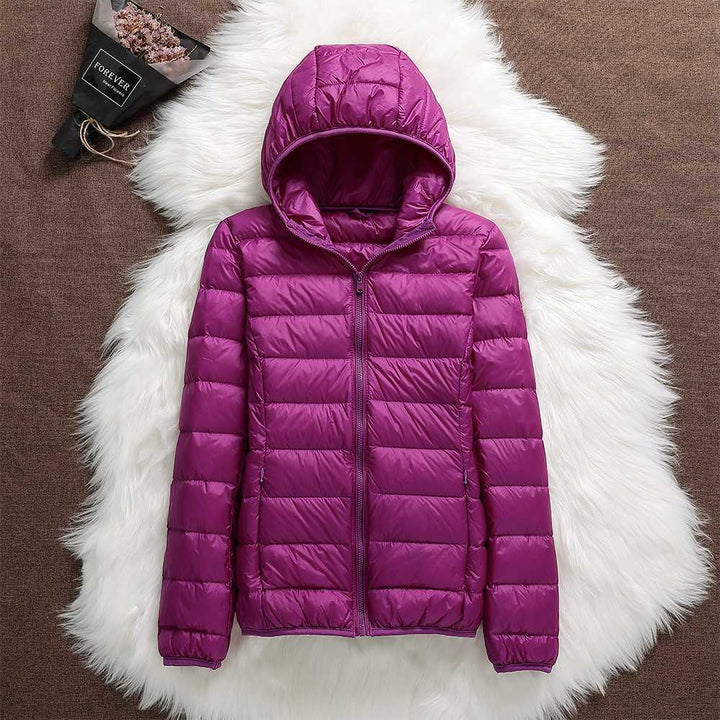 Quilted Jacket with Hood – Lilac