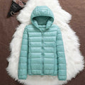 Quilted Jacket with Hood – Teal