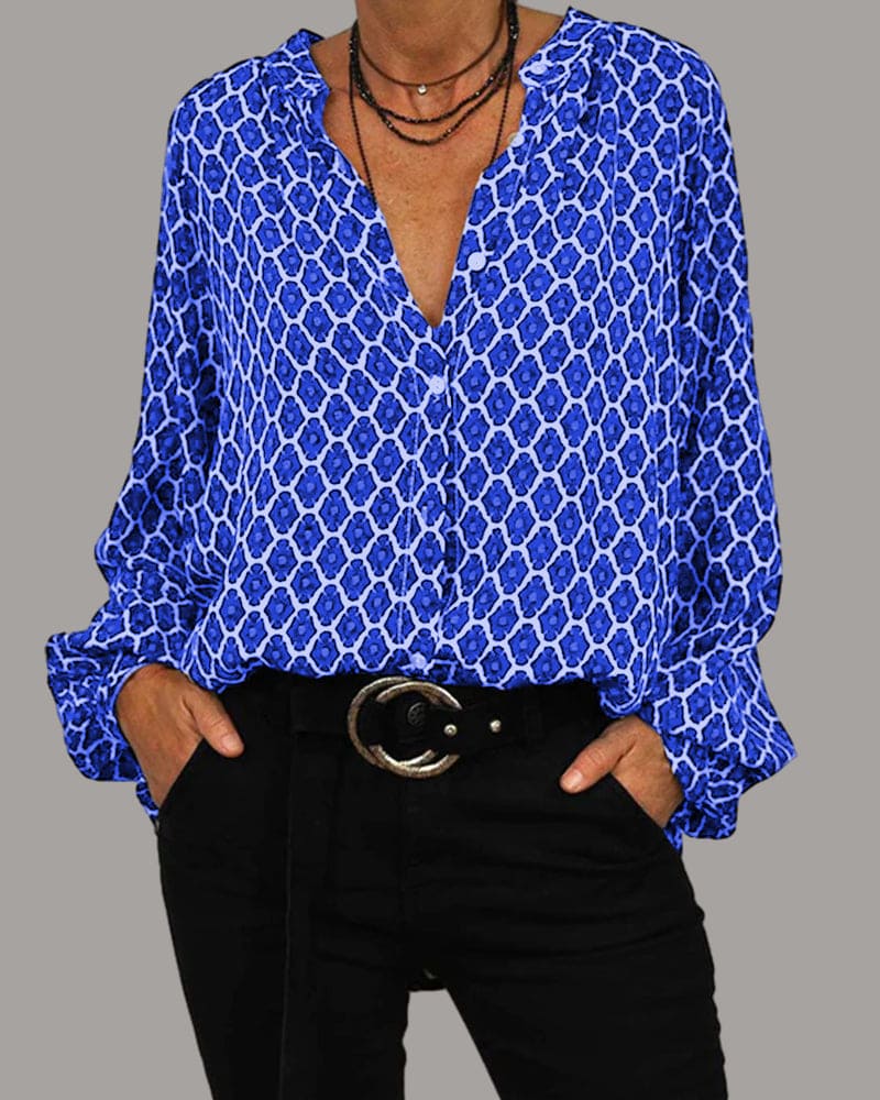 Women's Geometric Print Blouse