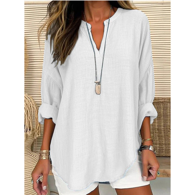 Women's Elegant V-Neck Blouse