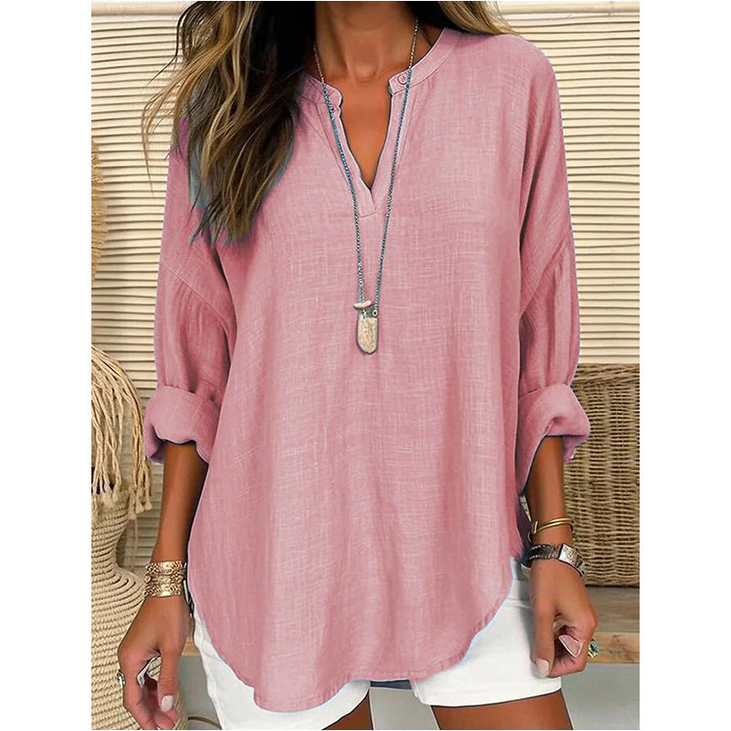 Women's Elegant V-Neck Blouse