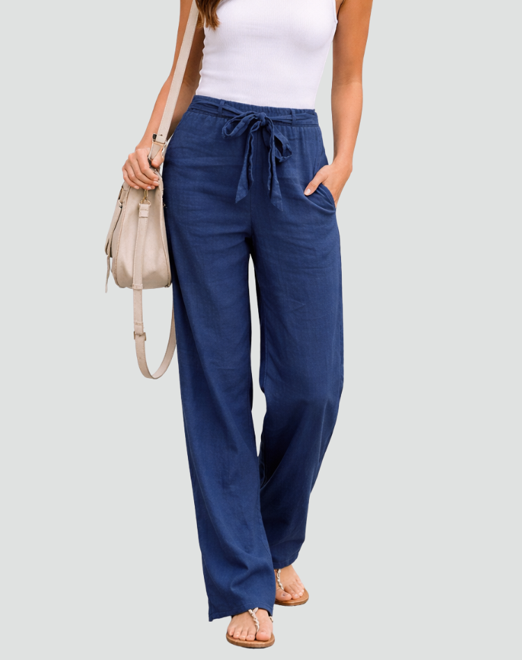 Women's Wide Leg Linen Pants