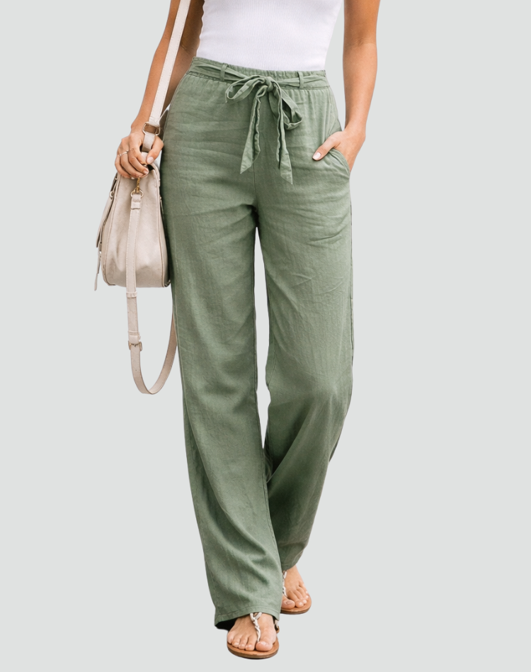 Women's Wide Leg Linen Pants