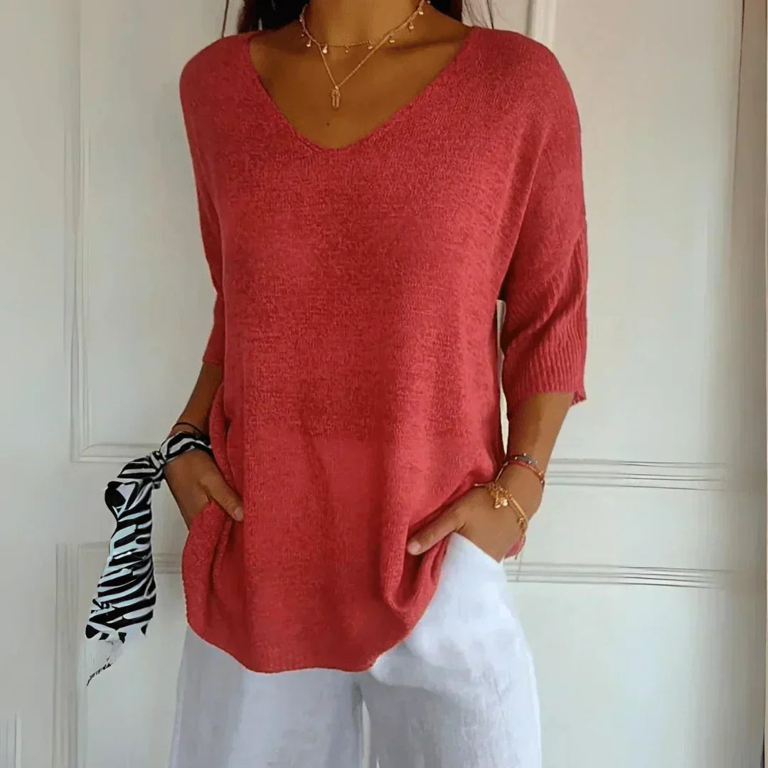 Women's Chic V-Neck Top