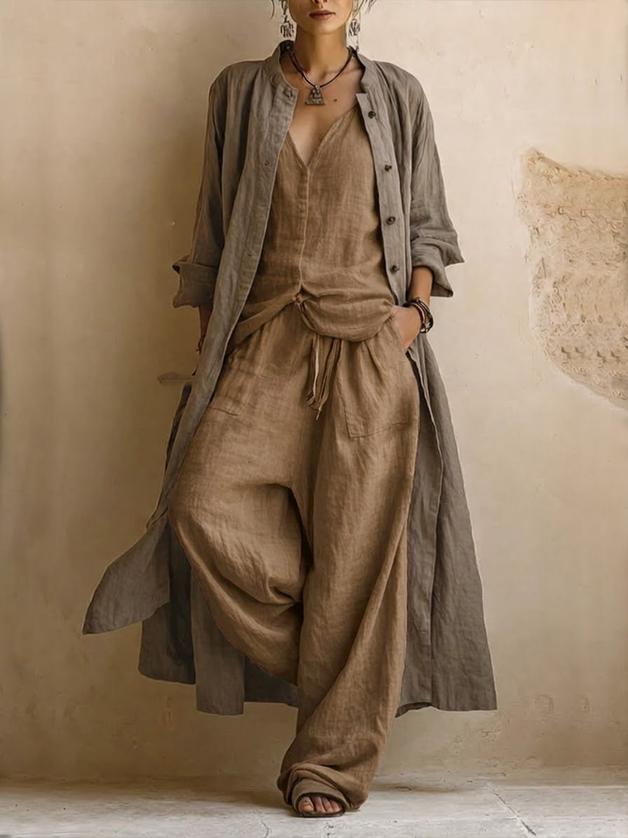 Boema Bohemian Cotton & Linen 3-Piece Set